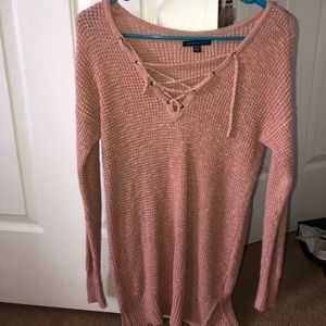 Criss cross v neck sweater